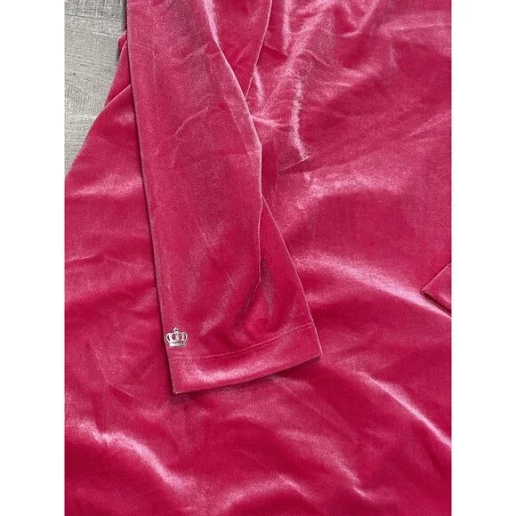 Juicy Couture Long Sleeve Valentines Velour Bodycon Pink Dress size 3x 3xl Plus - Picture 4 of 8